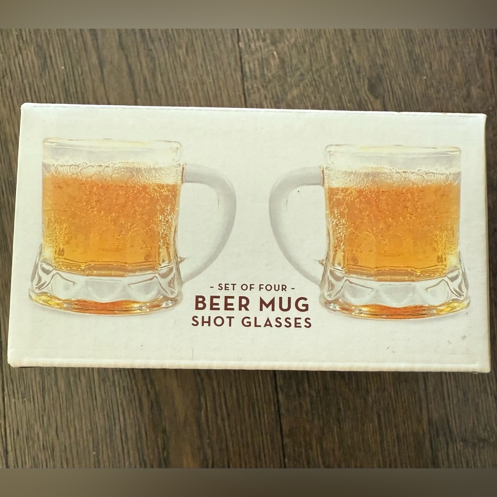Two's Company Beer Mug Shot Glasses - Set of 4
